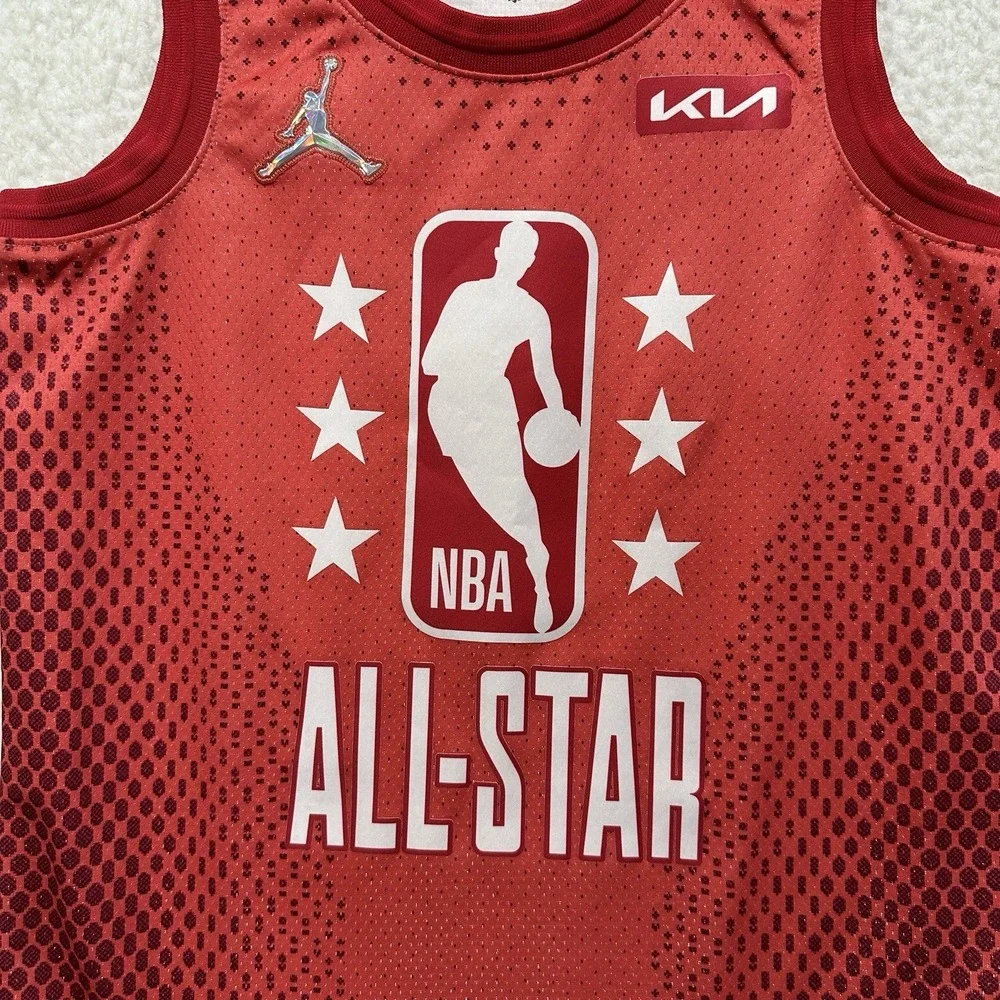 Jordan LeBron James #6 2022 NBA‎ All Star Game Swingman Red Jersey Mens Sz Small